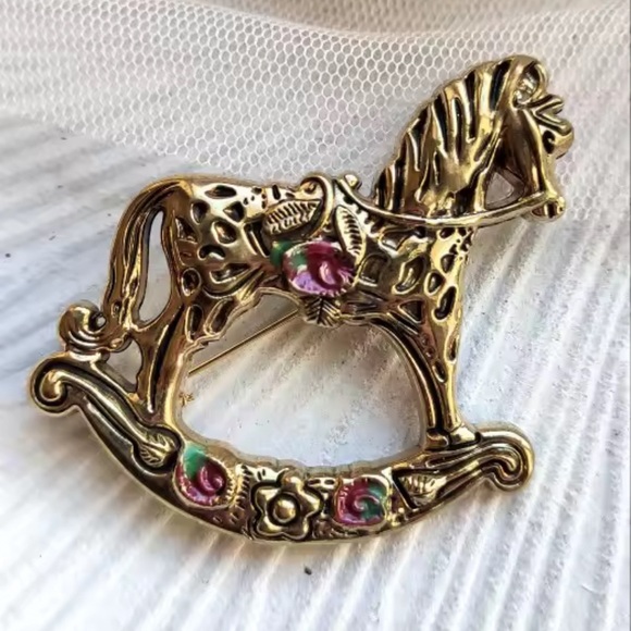 Anthropologie Jewelry - Rocking Horse Vintage Brooch